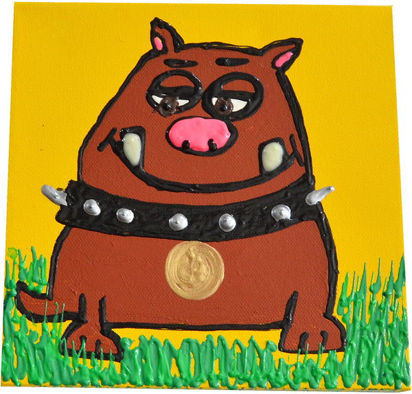 My Dog.Technique: Acrylic and Plastic