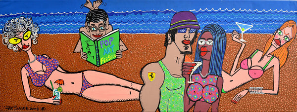 Reading at the Beach. Fer Sucre