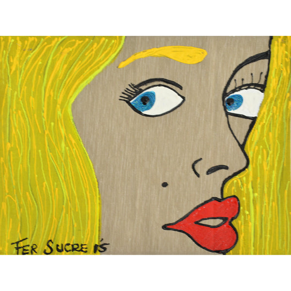 Natural Blondie Individual Place Matt by Fer Sucre on natural cotton