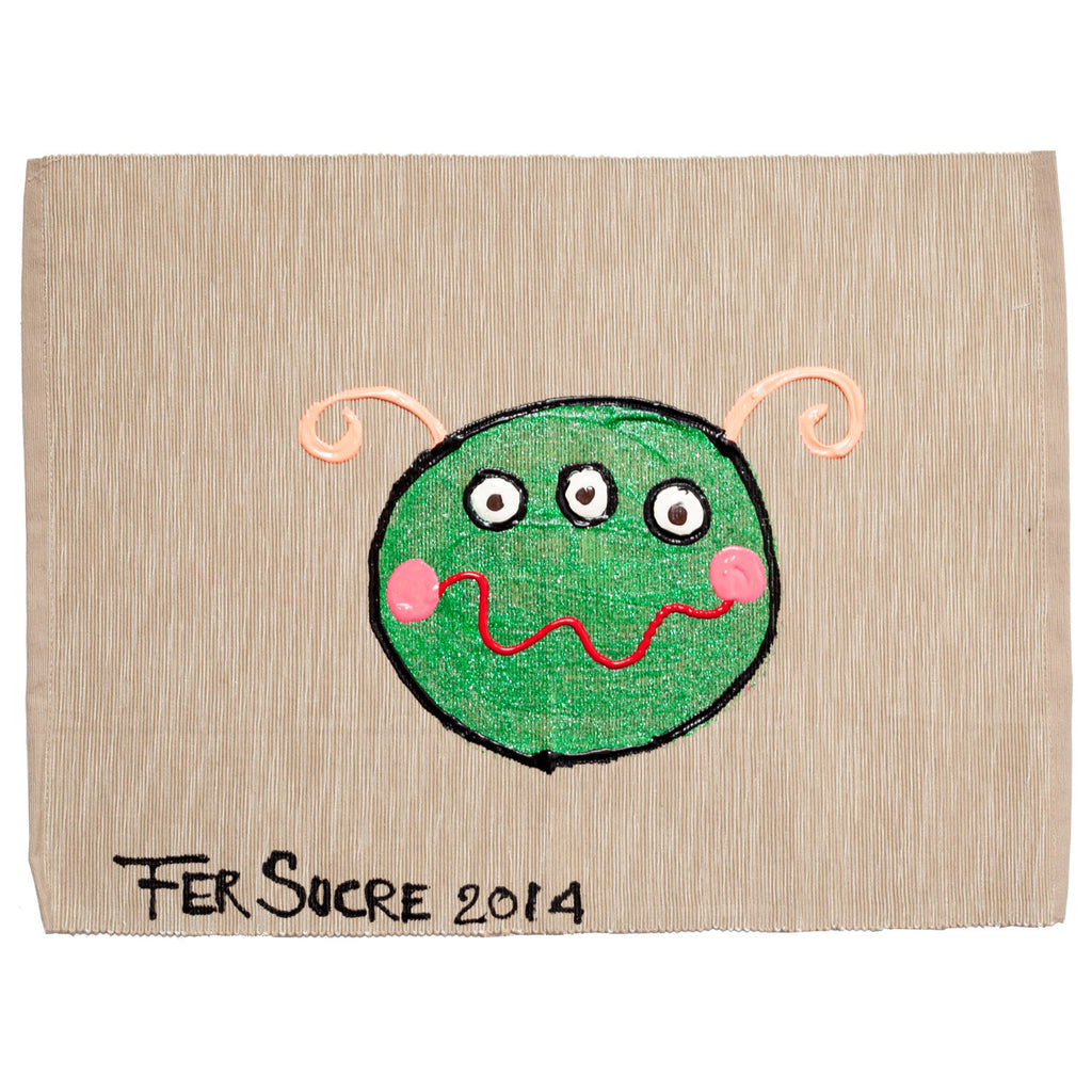 Green Bacteria Individual Place Mat painted by Fer Sucre