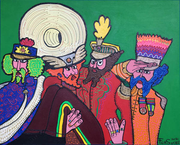 Beatles Parade by Fer Sucre Technique: Acrylic and Plastic Measurements: 50x40” Year: 2010 Frame: unframed