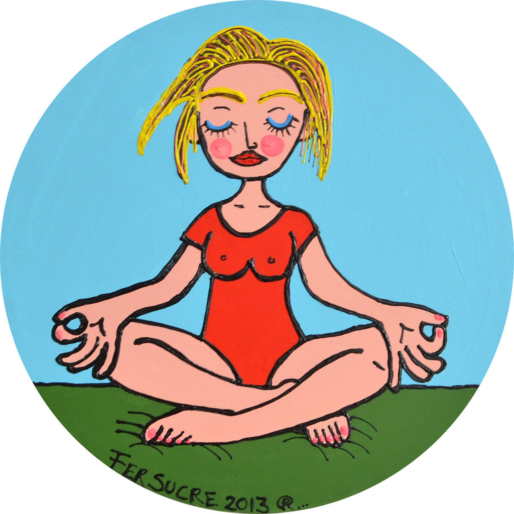 Yoga Girl.Technique: Acrylic and Plastic 