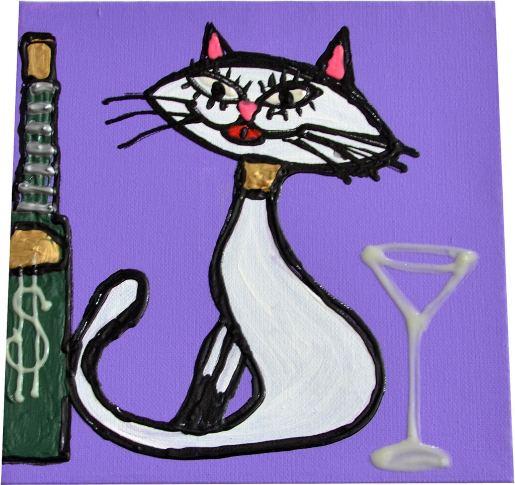 Sophisticated Cat.Technique: Acrylic and Plastic 