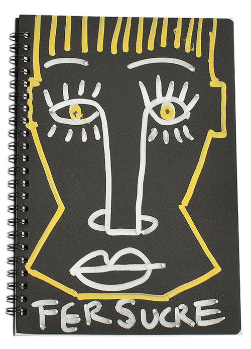 A Man Face  Spiral  Sketch Notebook by Fer Sucre 