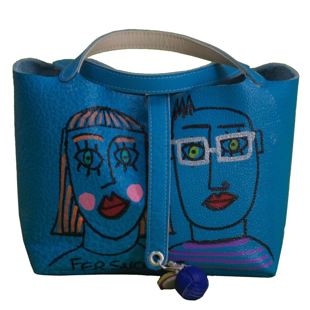 Young Couple Pop Bags  by Fer Sucre in collaboration with Yaroslava Alonso