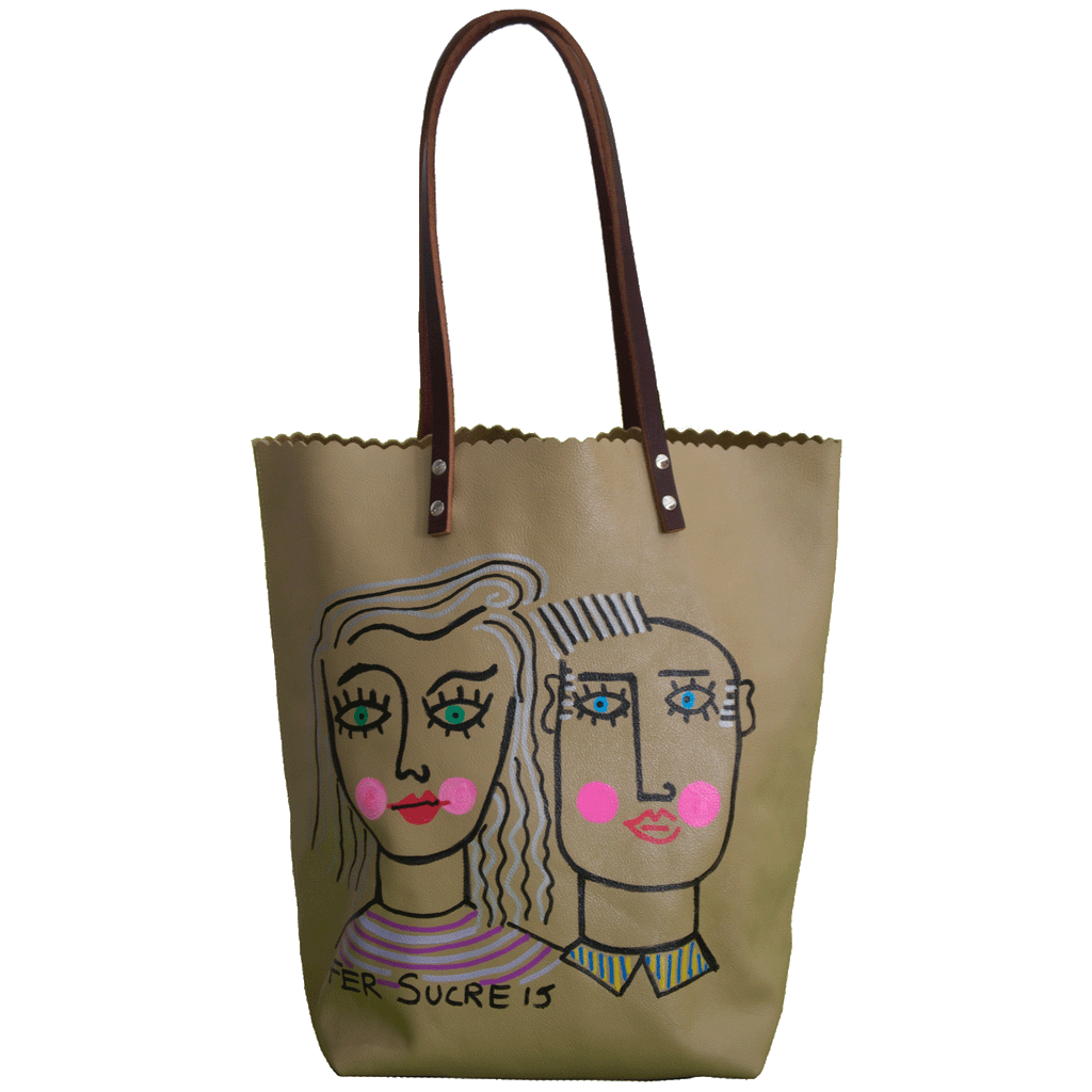 Couple in love Pop Bags  by Fer Sucre in collaboration with Yaroslava Alonso