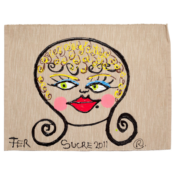 Blondie Individual Place Mat painted by Fer Sucre