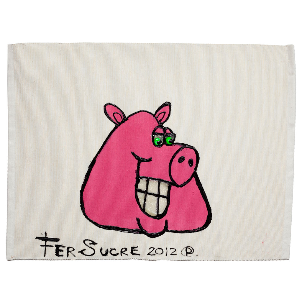 Piggy Individual Place Mat painted by Fer Sucre