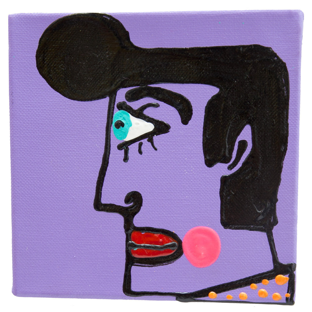 Man Small Box by Fer Sucre Technique: Acrylic and Plastic Measurements: 7" square Year: 2010 Frame: unframed
